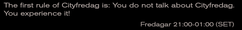 Cityfredag Text